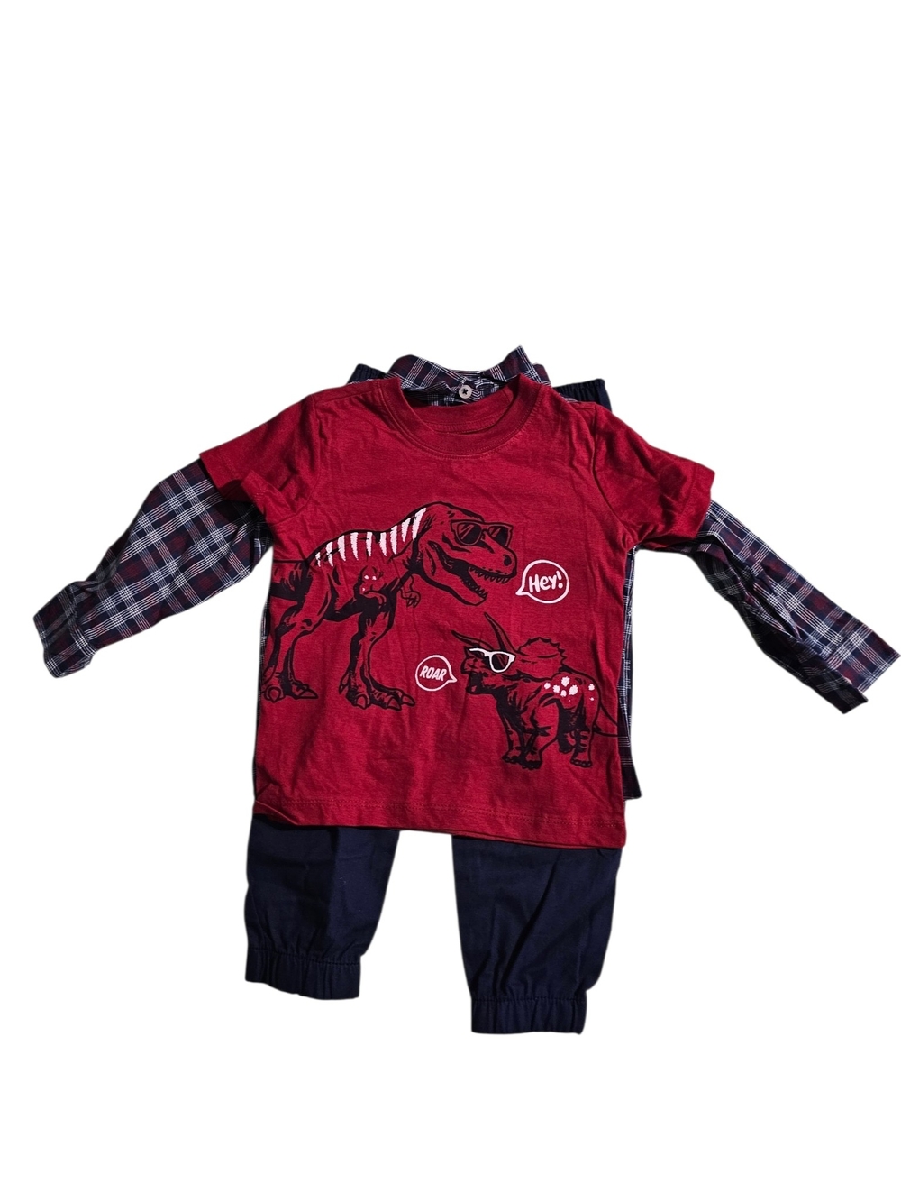 Red Dinosaur 3-Piece Kids Matching Set
